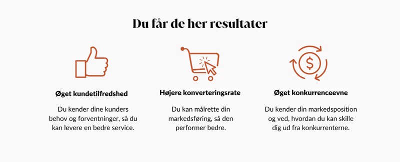 Du får de her resultater fra en kendskabsanalyse